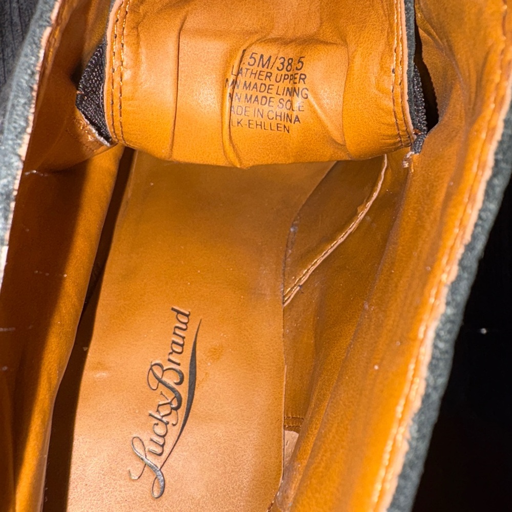 Lucky Brand LK-EHLLEN pebble finish leather boots size 8.5 - Picture 5 of 11